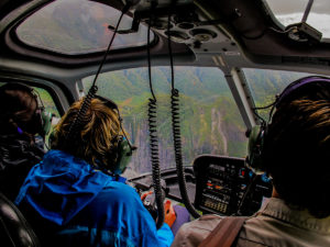 Fox-Glacier-heli-hike-Janet-inside-helicopter-on-flight