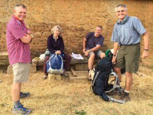 spain-camino-pilgrim-friends-rest-stop