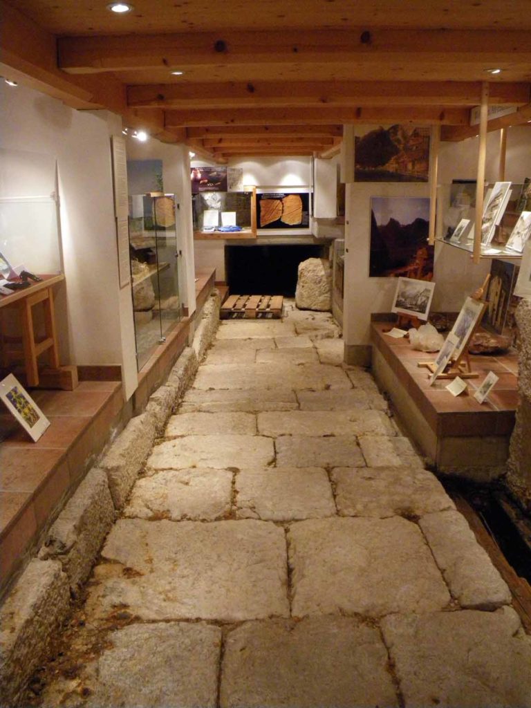 austria-hallstatt-sports-store-basement-roman-flagstones