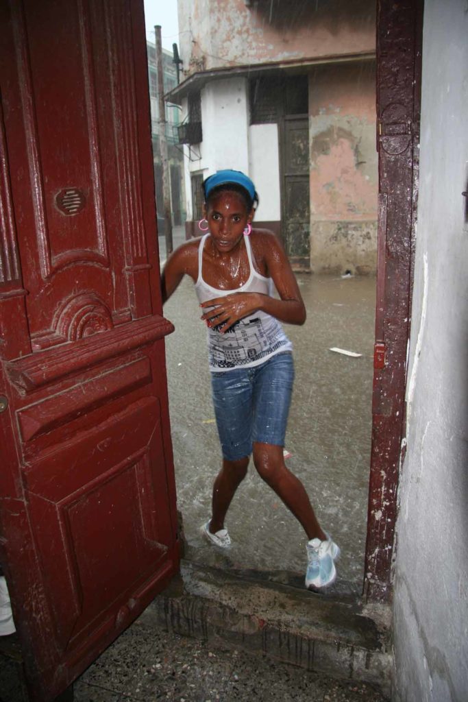 Havana-Cuba-rainstorm-drenched-maria's-daughter
