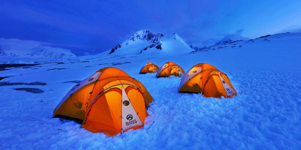 Antarctica-MS-Fram-overnight-camping-tents