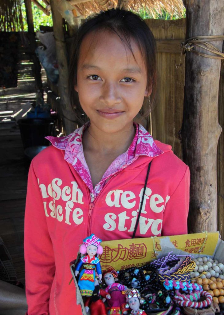 Laos-Luang-Prabang-bamboo-bridge-girl-vendor