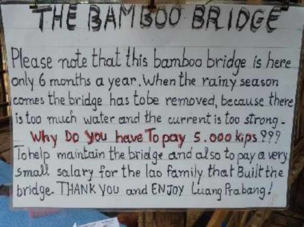 Luang-Prabang-sign-at-bamboo-bridge