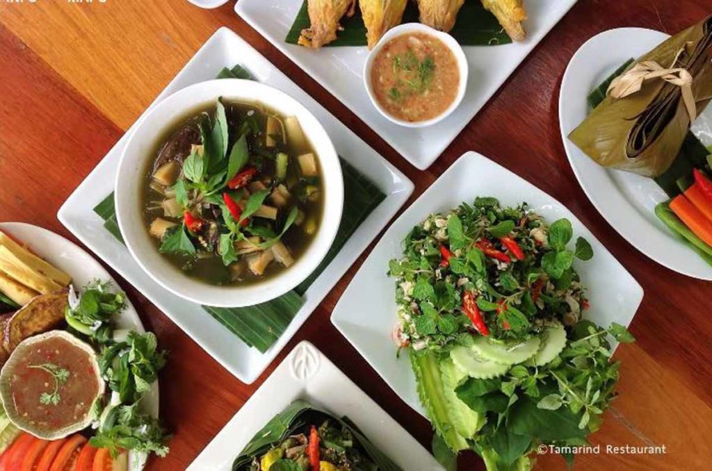 Laos-Luang-Prabang-Tamarind-Restaurant-dishes