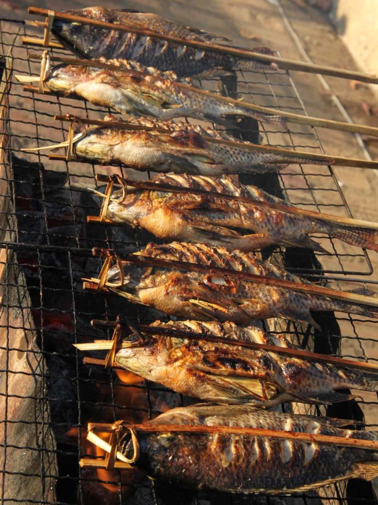 Laos-Luang-Prabang-fish-on-grill