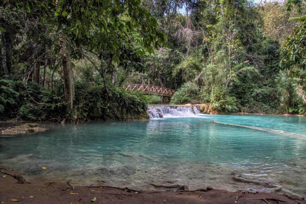 Laos-kuang-si-waterfall-park-natural-pool