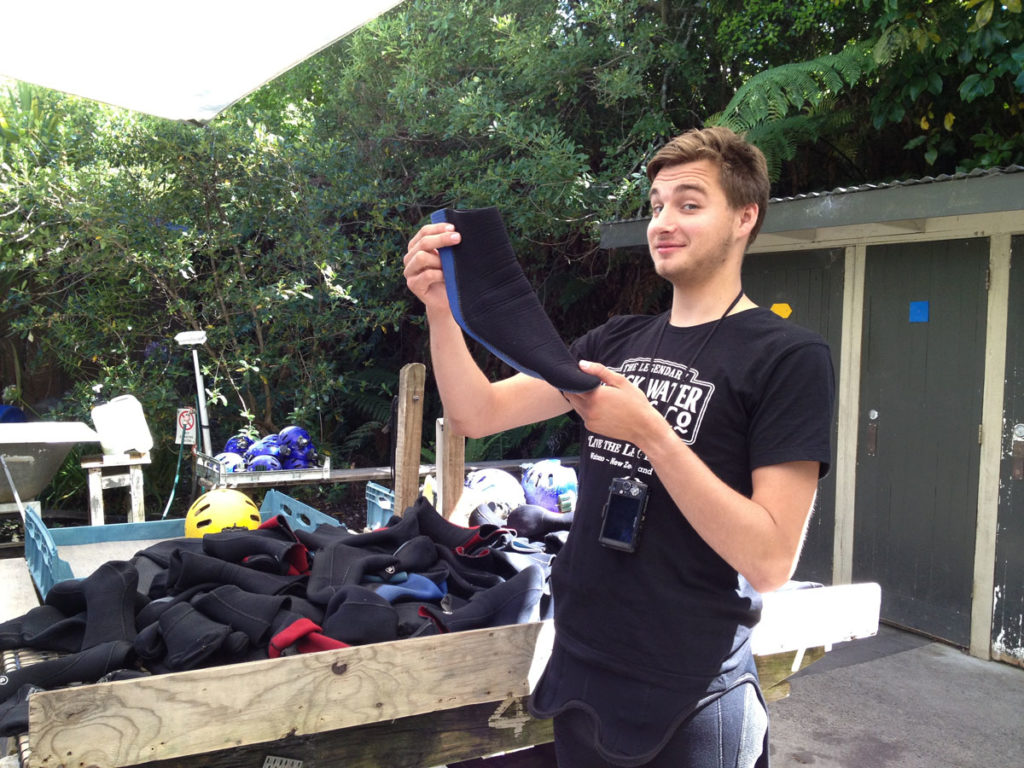 waitomo-caves-black-water-rafting-getting-dressed