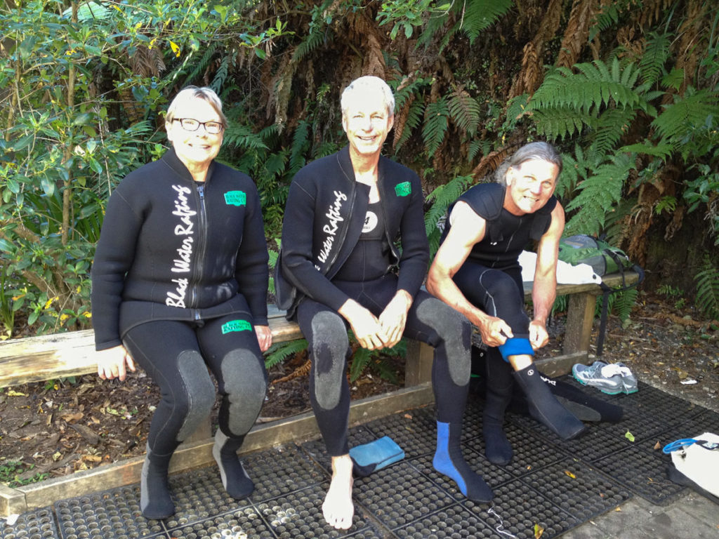 waitomo-caves-black-water-rafting-getting-dressed