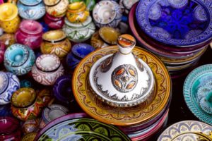 Morocco-ceramics-in-souk