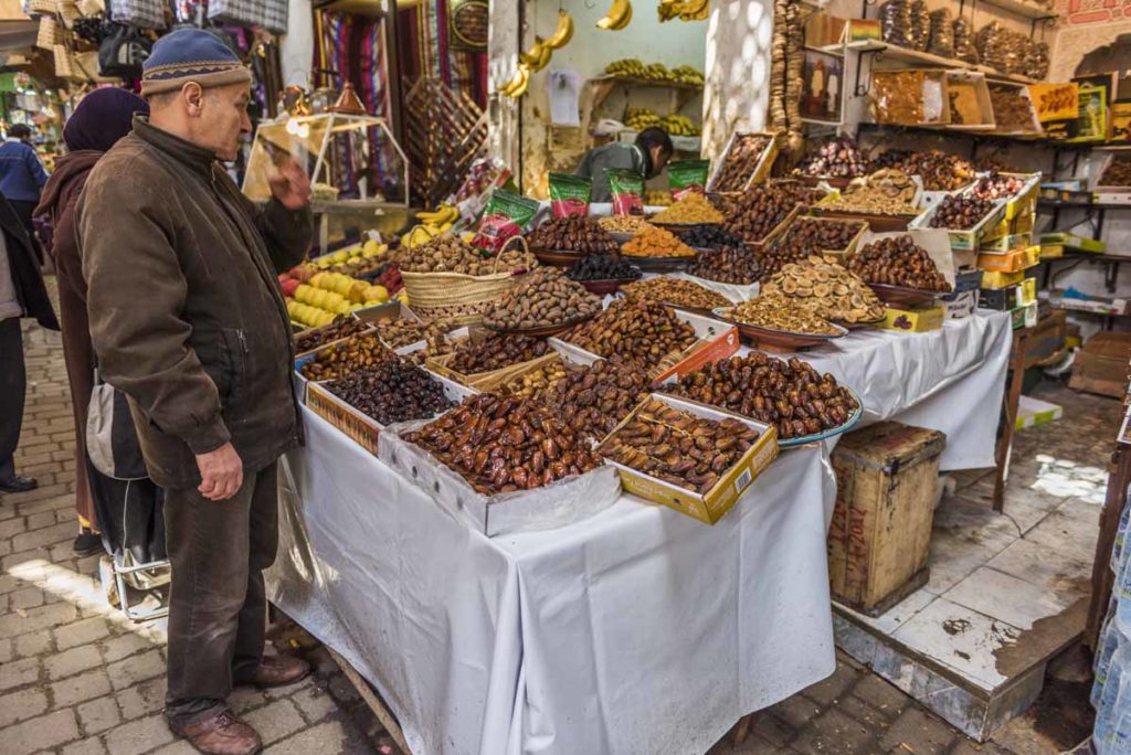Morocco-Fez-medina-dried-fruit-seller