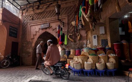 Morocco-Marrakesh-medina-man-on-motorbike
