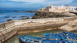Morocco-Essaouira-harbor-town-behind