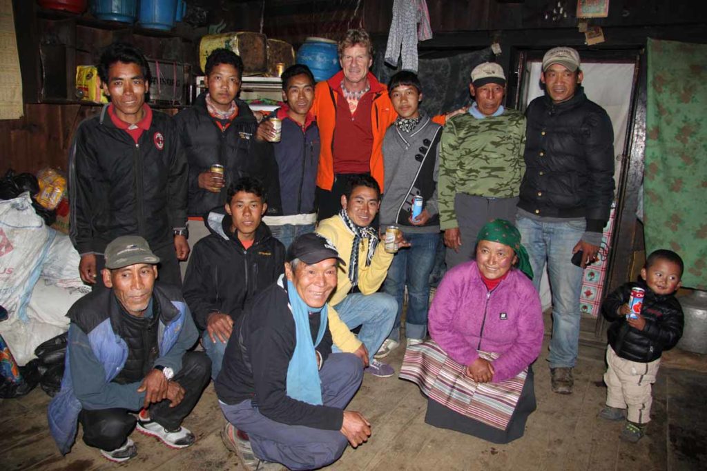 Nepal-trek-Namche-teahouse-sherpa-team