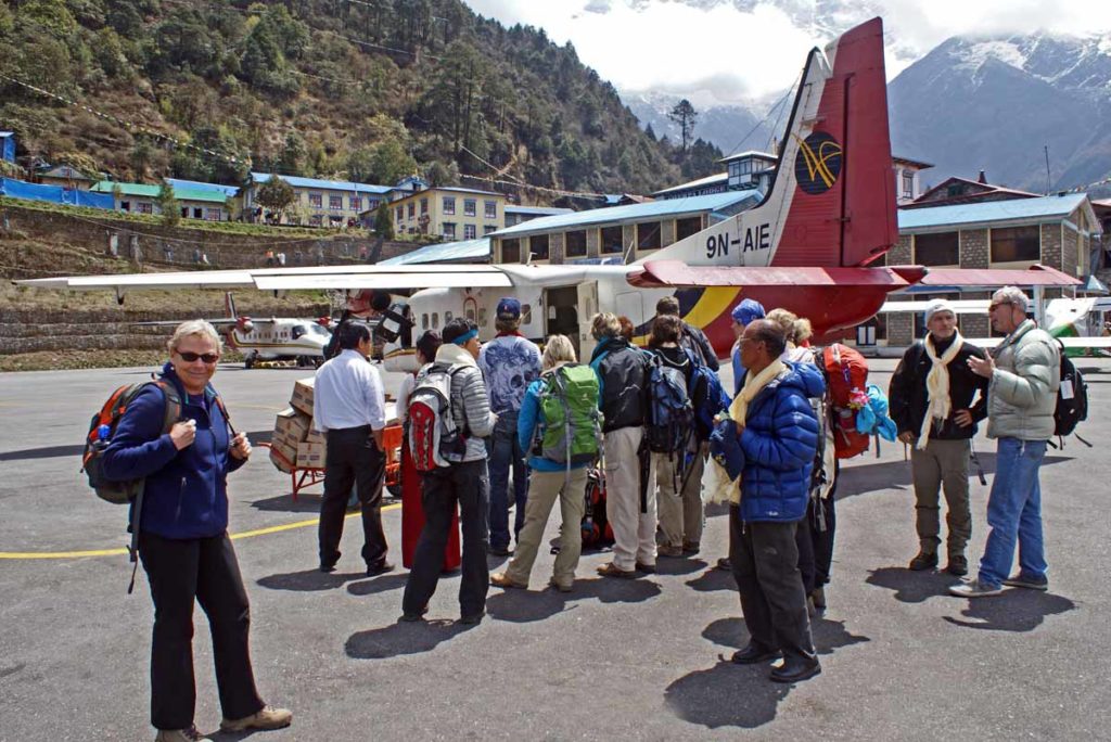 Nepal-trek-Lukla-airport-boarding-flight