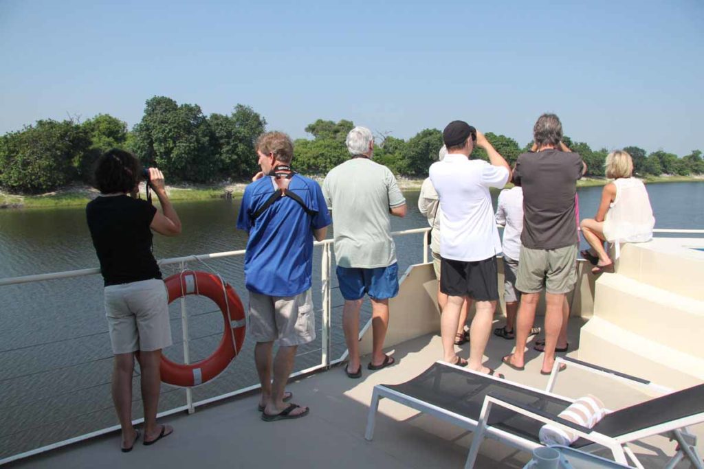 Zambezi-Queen-on-deck-wildlife-viewing