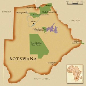 Botswana-map-game-parks