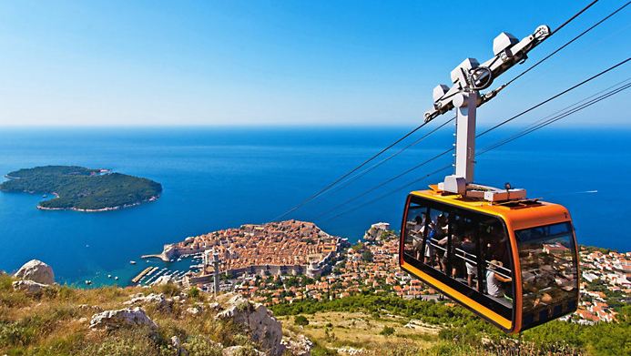 Croatia-Dubrovnik-cable-car-view
